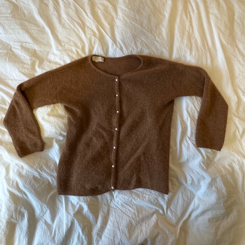 Sezane Gaspard Cardigan Camel XS - Picture 5 of 7
